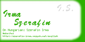 irma szerafin business card